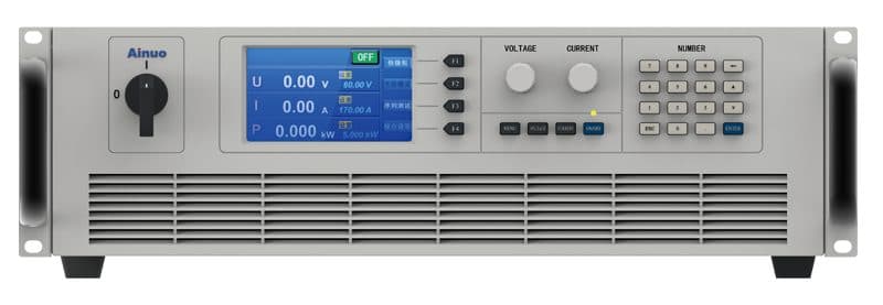 Ainuo ANEVH(F) bidirectional DC power supply, 3U chassis front panel