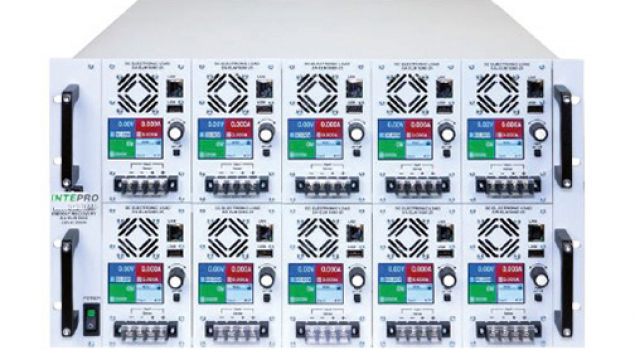 Intepro's energy-recovering rack-mount DC Load system features plug-in programmable modules