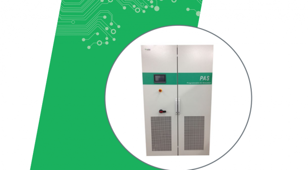 Intepro three phase utility grid simulator features energy saving regenerative power source